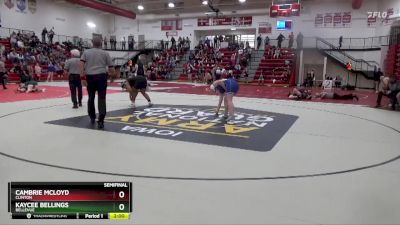 190 lbs Semifinal - Cambrie McLoyd, Clinton vs Kaycee Bellings, Bellevue