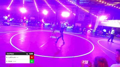 42 lbs 2nd Place - Kreed Lathrum, The Best Wrestler vs Carson Dick, Team Grand Valley Elite