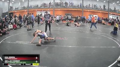 65 lbs Quarterfinal - Asa Green, NoWorries Academy vs Declan Conroy, Mighty Warriors Wrestling Acad