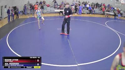 92 lbs Quarterfinal - Boone Utter, Sweet Home vs Kol Pedersen, Rock Of Redmond Wrestling