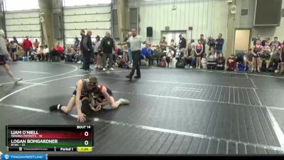 76 lbs Round 5 (6 Team) - Logan Bomgardner, BTWC vs Liam O`Niell, Virginia Patriots