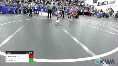 49 lbs Semifinal - Luke Baysinger, Blanchard Wrestling Club vs Hux Smith, Little Axe Takedown Club