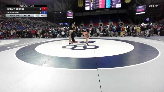 106 lbs Cons. Sub-rd Of 32 - Jeremy George, NJ vs Jack Gogel, IA