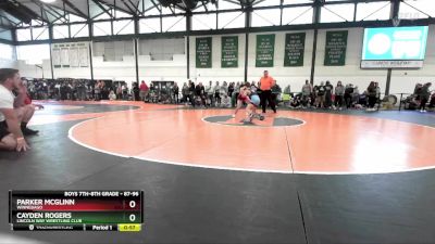 87-96 lbs Cons. Round 1 - Parker Mcglinn, Winnebago vs Cayden Rogers, Lincoln Way Wrestling Club