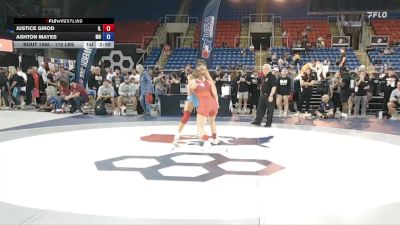 115 lbs Champ. Rd Of 128 - Justice Girod, IL vs Ashton Mayes, MO