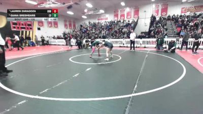 135 lbs Semifinal - Lauren Zaragoza, Brawley vs Giana Breshears, Central Valley