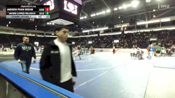 132 lbs Champ. Round 1 - Andrew Pham Brehm, Juanita vs Javier Lopez-Velasco, Liberty Bell