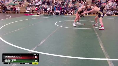 132 lbs 3rd Place Match - Aiden Pratt, Tower Hill Hs vs Dylan Delcollo, Delaware Military Academy