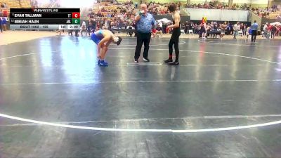 125 lbs Champ. Round 1 - Evan Tallman, Team Tallman vs Mikiah Haun, Higher Calling Wrestling