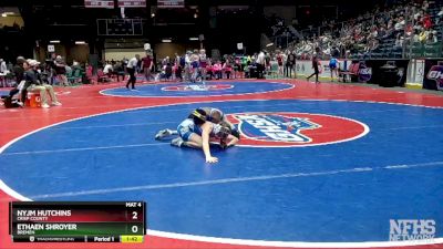 3A-106 lbs Champ. Round 1 - Ethaen Shroyer, Bremen vs Nyjm Hutchins, Crisp County