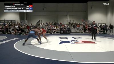 86 lbs Champ. Round 1 - Dan Rella, Jr., Dragon Wrestling Club vs Christopher Mance III, Level Up Wrestling Center