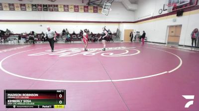 220 lbs Quarterfinal - Kimberly Sosa, East Los Angeles College vs Madison Robinson, Fresno City College