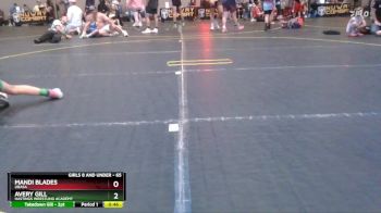 65 lbs Round 2 - Avery Gill, Hastings Wrestling Academy vs Mandi Blades, UBASA