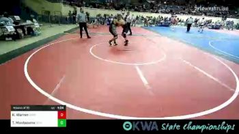 Round Of 16 - Kaysen Warren, Broken Bow Youth Wrestling vs Tallen Montezuma, Jenks Trojan Wrestling Club