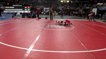 132 lbs Cons. Round 5 - William Shallenberger, Wasatch Utah vs Evan Simms, American Falls
