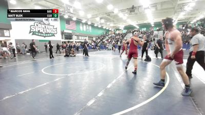 165 lbs Quarterfinal - Matt Blek, Claremont vs Marcos Nava, Barstow
