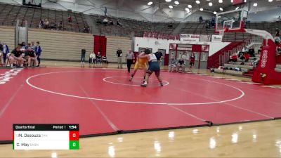 285 lbs Quarterfinal - Mason Desouza, Terre Haute North vs Chase May, Bloomington North