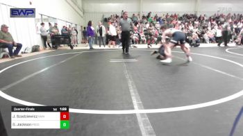 100 lbs Quarterfinal - Jacob Szadziewicz, Saints vs Gunner Jackson, Pocola Youth Wrestling