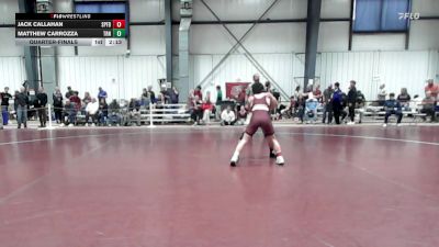 133 lbs Quarterfinal - Jack Callahan, Springfield vs Matthew Carrozza, Trinity