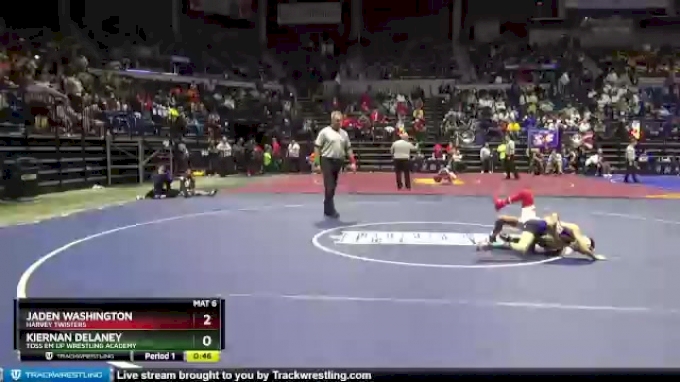 74 lbs Quarterfinal - Jaden Washington, Harvey Twisters vs Kiernan ...