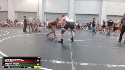 215 lbs Semis (4 Team) - Jaeden Wood, Pedraza Wrestling vs Cooper Cornwell, Bandits