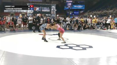 95 lbs Champ. Rd Of 16 - Lindsey Lau, Hawaii vs Caroline Pastrana, Utah