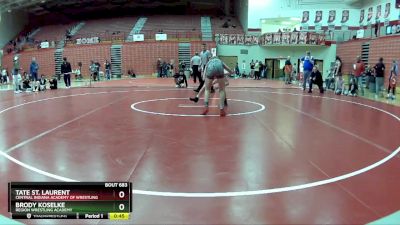 100 lbs Cons. Semi - Brody Koselke, Region Wrestling Academy vs Tate St. Laurent, Central Indiana Academy Of Wrestling
