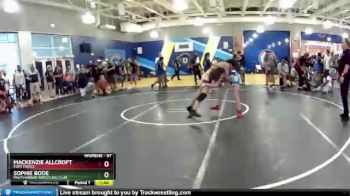 97 lbs Round 1 - MacKenzie Allcroft, Fort Pierce vs Sophie Booe, Palm Harbor Wrestling Club