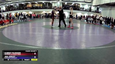 117 lbs Champ. Round 2 - Aubrey Filsinger, University Of Mount Union vs Jaia Ashley, Schreiner University