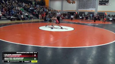 B-9 lbs Semifinal - Colson Andersen, Big Game Wrestling Club vs Braycen Neuendorf, Waverly Area Wrestling Club