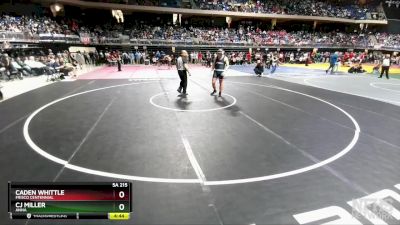 5A 215 lbs Quarterfinal - Caden Whittle, Frisco Centennial vs CJ Miller, Anna