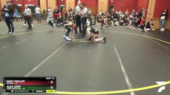 85 lbs Round 4 (6 Team) - Alex Leon, Tribe Wrestling vs Haily Malloy, Belding