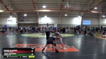 105 lbs Champ. Round 2 - Madie Gladden, DELAWARE HAYES vs Anna Buurma, Fowlerville