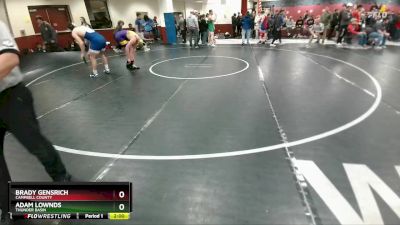 190 lbs Quarterfinal - Adam Lownds, Thunder Basin vs Brady Gensrich, Campbell County