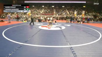 3A-132 lbs Champ. Round 1 - Hagen Cowley, Burns/Pine Bluffs vs Andrew Schrader, Douglas