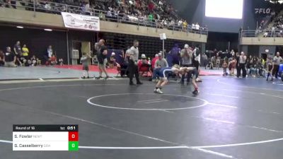 73 lbs Round Of 16 - Sawyer Fowler, Newtown, PA vs Grant Casselberry, Covington, PA