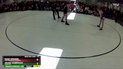 141 lbs Quarterfinal - Gage Grandel, MWC Wrestling Academy vs Drake Hasbrouck, Nebraska