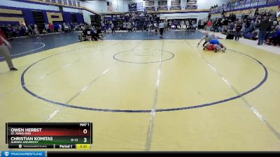 174 lbs Quarterfinal - Christian Komitas, Aurora Universtiy vs Owen Herbst, St. Johns (MN)