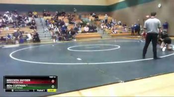 145 lbs Cons. Round 1 - Brecken Snyder, Brownsburg East vs Ben Coffman *, Zionsville Middle