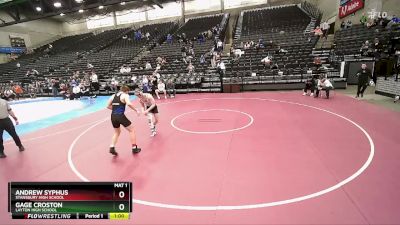 168 lbs 1st Place Match - Gage Croston, Layton High School vs Andrew Syphus, Stansbury High School