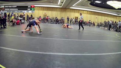 120 lbs Consi Of 64 #2 - Greysin Hopp, Apex - Michigan vs Drew Mendoza, MAW Wrestling Academy