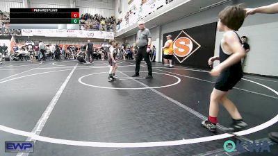 49 lbs Consi Of 8 #2 - Stone Charlton, Beggs Youth Wrestling Program vs Archer Collett, Eufaula Ironheads Wrestling Club