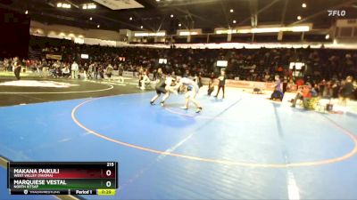 215 lbs Cons. Round 5 - Makana Paikuli, West Valley (Yakima) vs Marquiese Vestal, North Kitsap