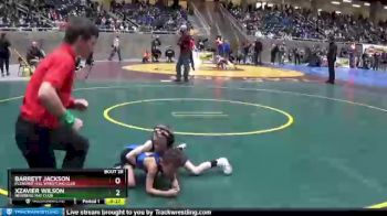 43 lbs Quarterfinal - Barrett Jackson, Pleasant Hill Wrestling Club vs Xzavier Wilson, Newberg Mat Club