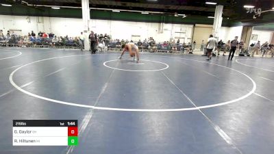 215 lbs Consi Of 16 #1 - Gavin Gaylor, OH vs Reid Hiltunen, MI