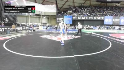 Girls 3A 130 lbs Champ. Round 1 - Kaysha Hartle, Sedro-Woolley (Girls) vs Nicole Valle Zapien, Hermiston (Girls)