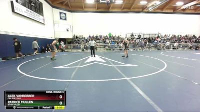 141 lbs Cons. Round 3 - Alek Vanbebber, Cal Poly SLO vs Patrick Mullen, Utah Valley