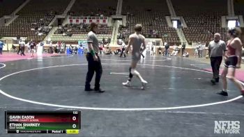 132 lbs Semifinal - Gavin Eason, Elmore County School vs Ethan Sharkey, Gulf Shores