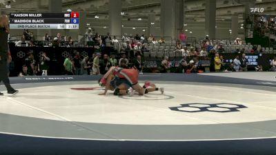 130 lbs 3rd Place Match - Kaison Miller, Norton Wrestling Club vs Madison Black, Project 8 Wrestling