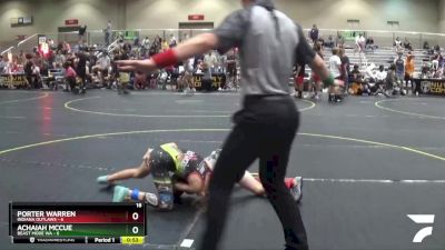 75 lbs Quarterfinals (8 Team) - Achaiah McCue, Beast Mode WA vs Porter Warren, Indiana Outlaws